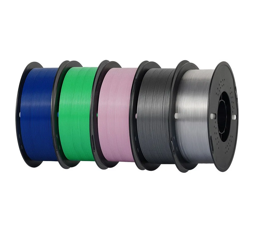 KINGROON Filament 3D Drucker PETG Filament 1,75mm 5KG Set 5 Farben, Hohe Maßgenauigkeit & Zähigkeit 3D-Druckmaterialien