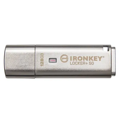 Kingston Technology IronKey Locker+ 50 USB-Flash-Laufwerk 128 GB USB Typ A 3.2 Gen 1 (3.1 Gen 1) Silber