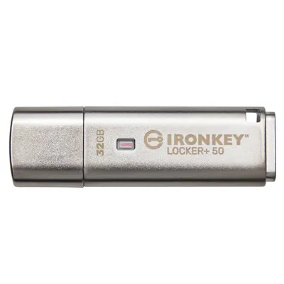 Kingston Technology IronKey Locker+ 50 USB-Flash-Laufwerk 32 GB USB Typ A 3.2 Gen 1 (3.1 Gen 1) Silber