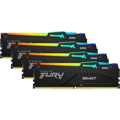 Arbeitsspeicher RAM Kingston FURY Beast RGB 128GB 4x32GB DDR5 5200MHz CL40 RGB