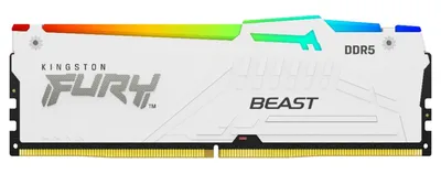 Arbeitsspeicher RAM Kingston FURY Beast 16GB 2x8GB DDR5 5200MHz CL40 RGB XMP Weiss