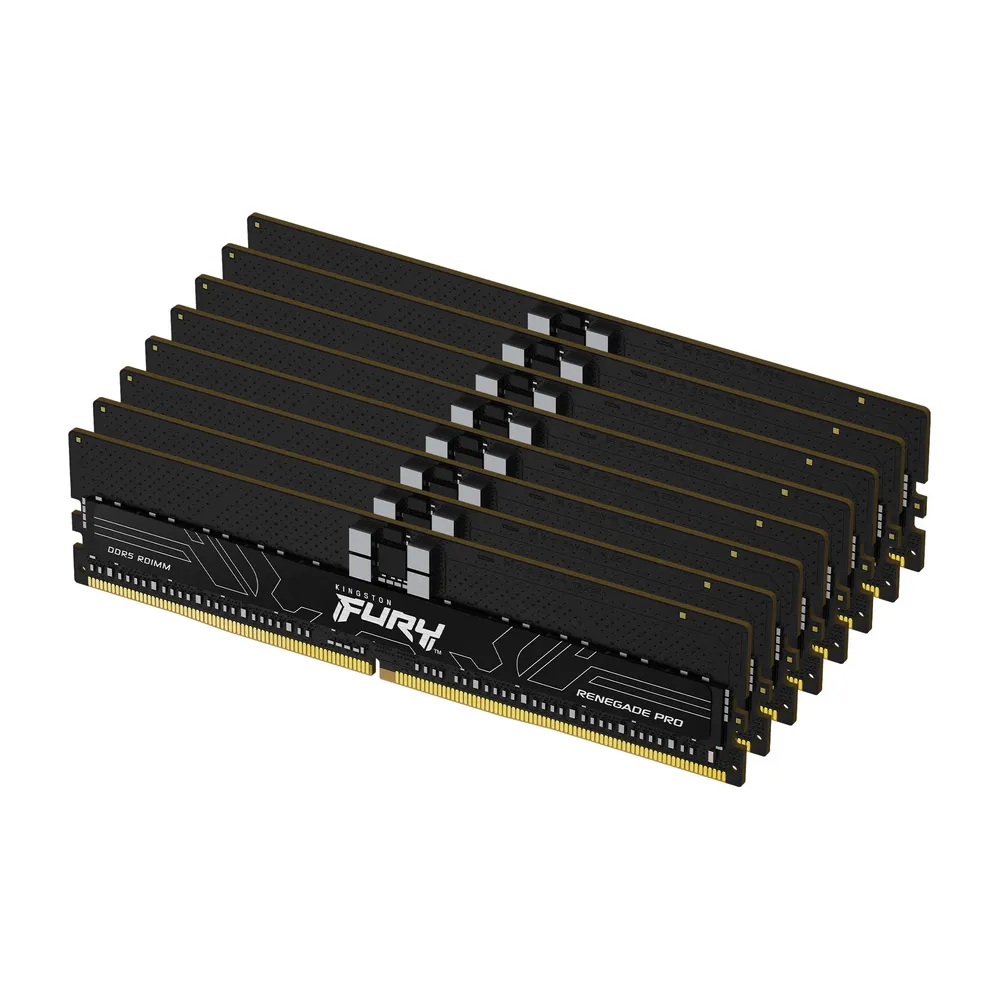Arbeitsspeicher RAM Kingston FURY Renegade Pro 128GB 8x16GB DDR5 6000MHz CL32 ECC Reg Schwarz AMD EXPO