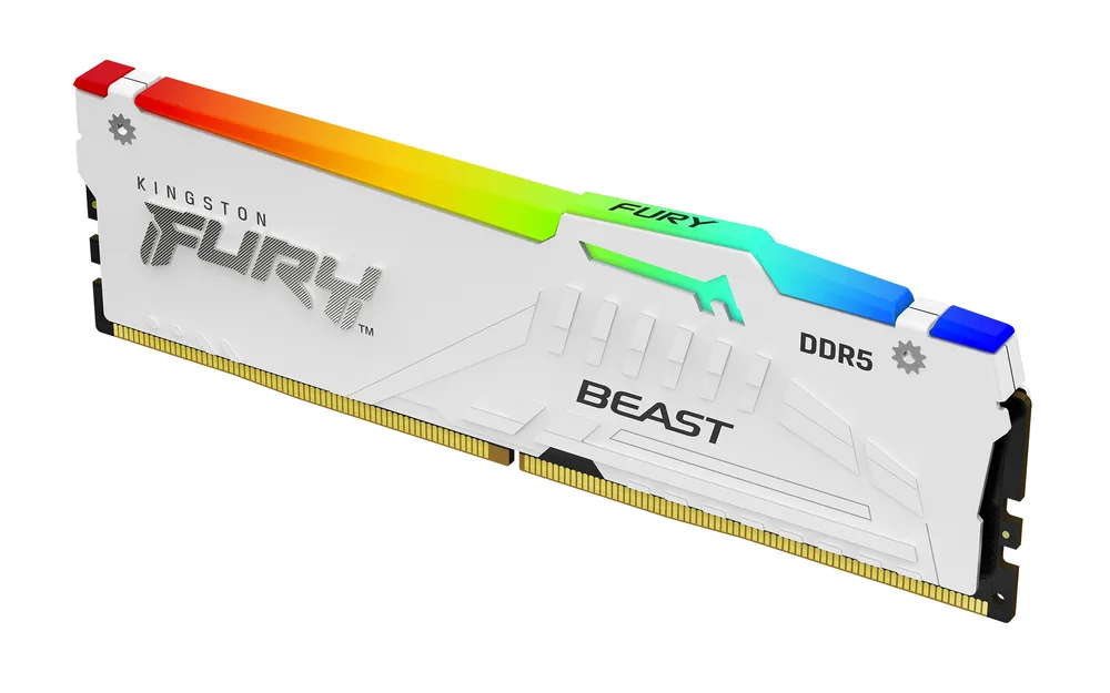 Memoria RAM Kingston 16GB DDR5 6400MT/s FURY Beast White RGB EXPO