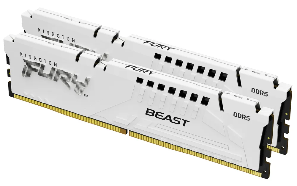 Memoria RAM Kingston 32GB DDR5 6400MT/s Fury Beast White EXPO Kit 2x16GB