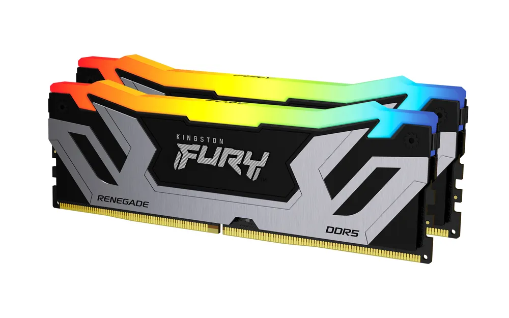 Arbeitsspeicher RAM Kingston FURY Renegade RGB 48GB 2x24GB DDR5 8400MHz CL40 CUDIMM Silber