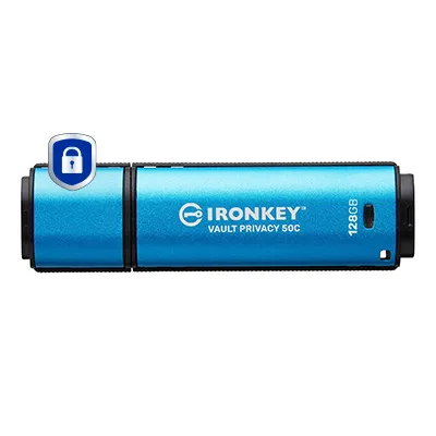 Kingston IronKey Vault Privacy 50 Series | ikvp50c/128gb | USB-Flash-Laufwerk