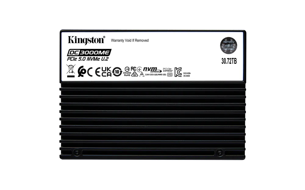 Kingston 30,7TB DC3000ME U.2 PCIe 5.0 NVMe TCG Opal Enterprise SSD | sedc3000me/30t7 | 30 TB - U.2