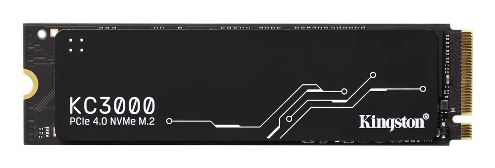 Kingston KC3000 PCIe 4.0 NVMe SSD 1TB | skc3000s/1024g | M.2 2280 / M-Key / PCIe 4.0 x4 - Kühlkörper
