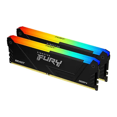 Arbeitsspeicher RAM Kingston FURY Beast RGB 64GB 2x32GB DDR4 3600MHz CL18 Schwarz