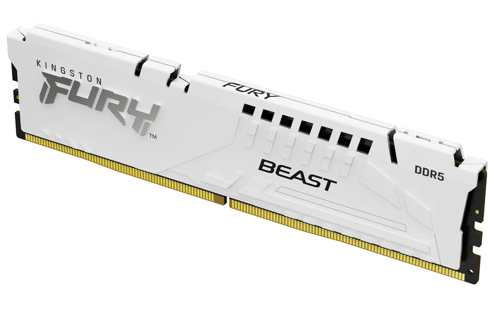Arbeitsspeicher RAM Kingston FURY Beast 32GB 1x32GB DDR5 6000MHz CL30 AMD EXPO Weiß