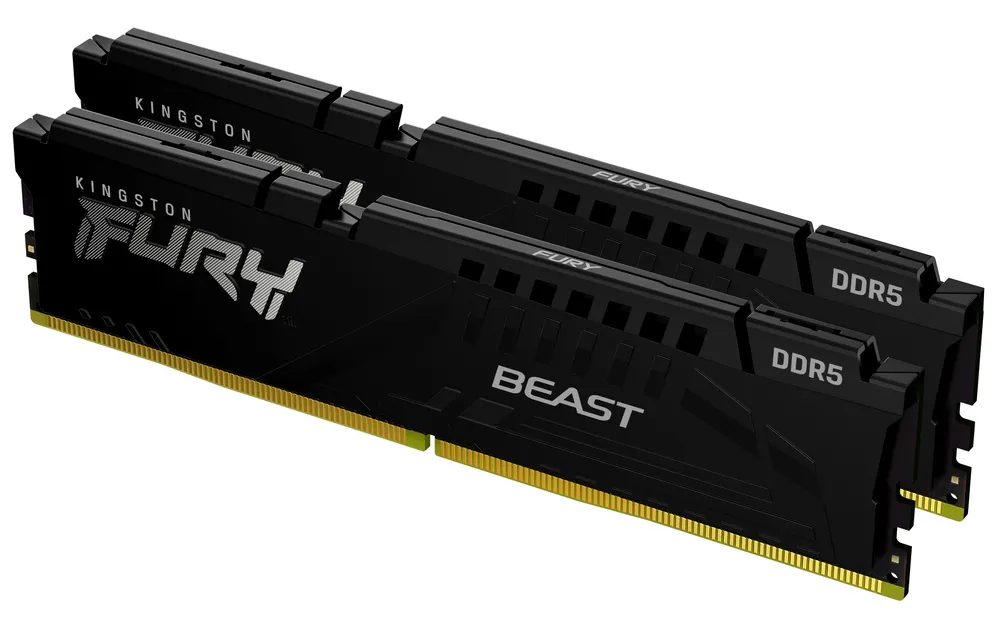 Arbeitsspeicher RAM Kingston FURY Beast 64GB 2x32GB DDR5 6400MHz CL32 AMD EXPO Schwarz