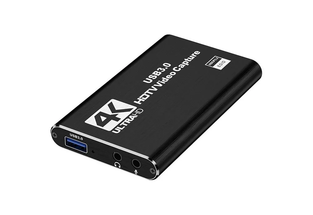 KINSI 4K HDMI-Videoaufnahmekarte, USB 3.0 HDMI Video Game Capture Recorder USB-Recorder (Max. HDMI-Eingang 4K 30Hz, Videoaufnahme bis 1080P 60Hz)