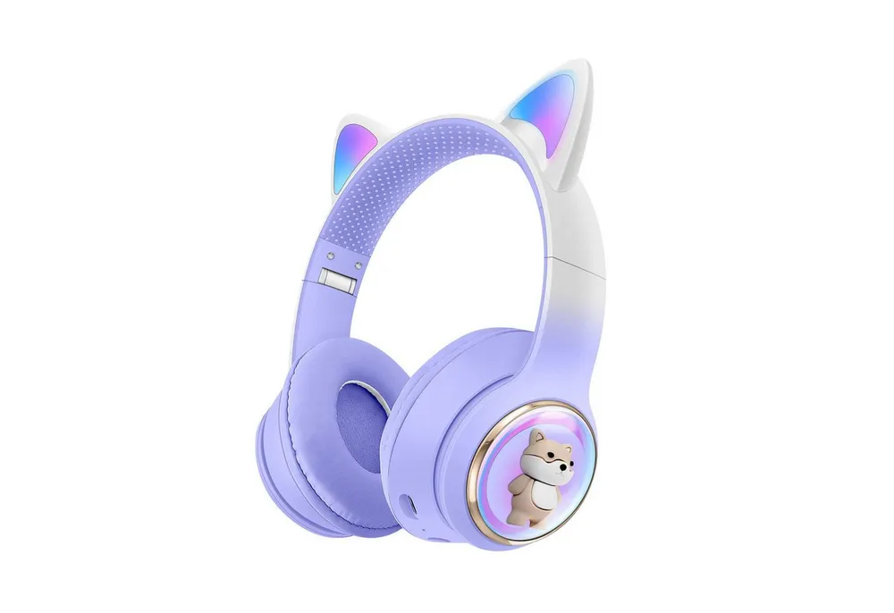 KINSI Bluetooth-Kopfhörer mit RGB-Beleuchtung,faltbarem Kopfhörer Over-Ear-Kopfhörer (HiFi-Klangqualität,faltbares Design)