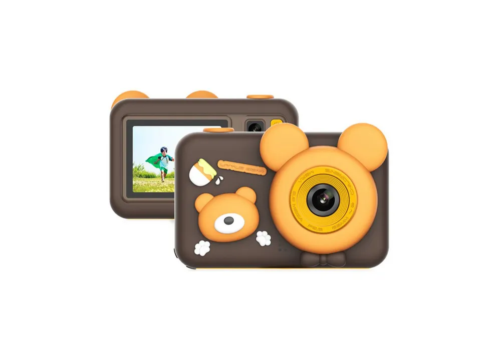 KINSI Kinder-Digitalkamera mit Dualer Kamera,2600P HD Auflösung Sofortbildkamera (Musikplayer,Ideal für Jungen & Mädchen ab 3 Jahren)