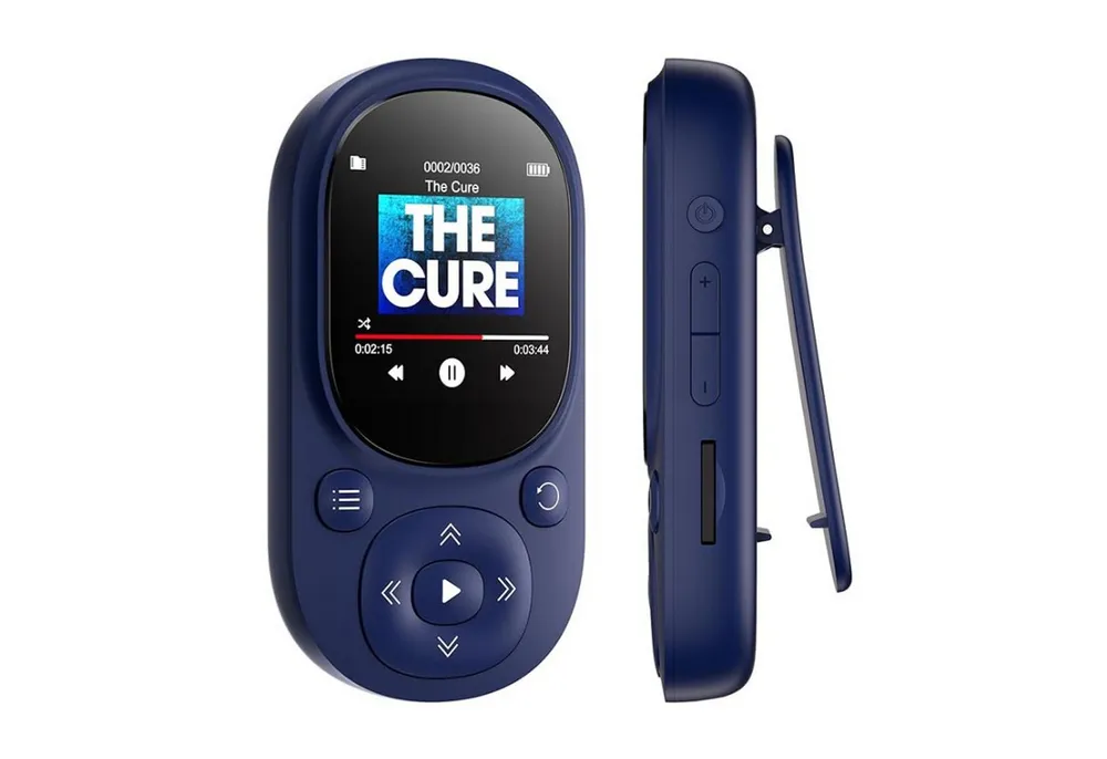 KINSI MP3 Player Bluetooth 5.3 64GB, Sport Musikplayer mit TFT Display MP4-Player (64 GB, Bluetooth, Unterstützt bis 128GB TF Karte, mit unabhängiger Lautstärketaste)