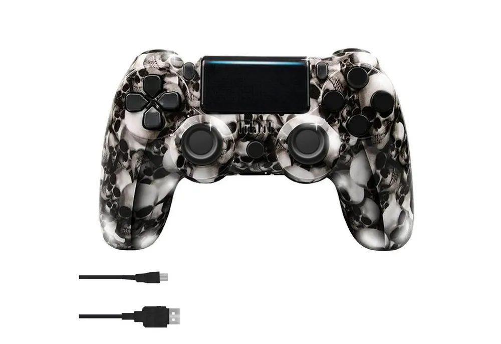 KINSI Wireless Gamepad, Controller, Bluetooth, für PS4 PlayStation 4-Controller (Doppelte Vibration, wiederaufladbare Batterie)