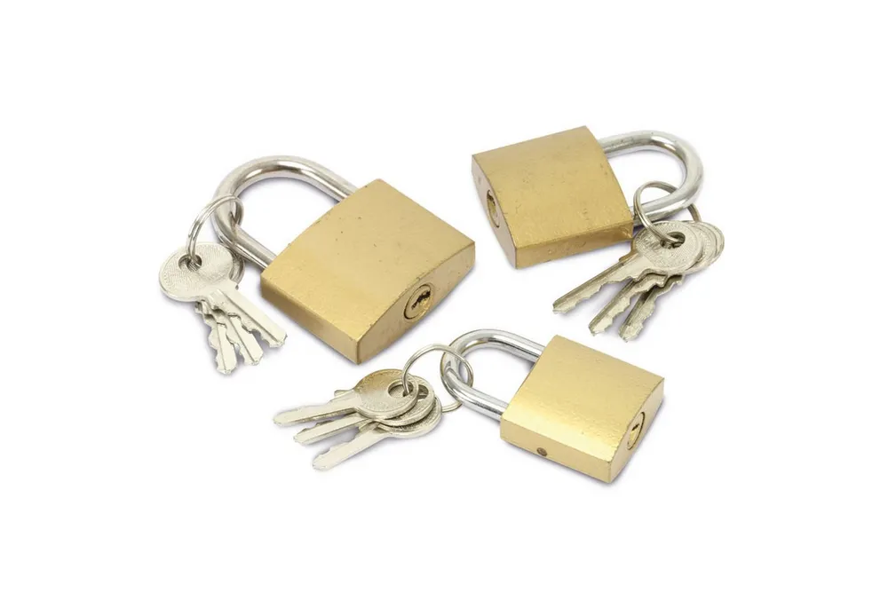 Kinzo Vorhängeschloss KINZO Vorhängeschloss-Set, 3 Schlösser