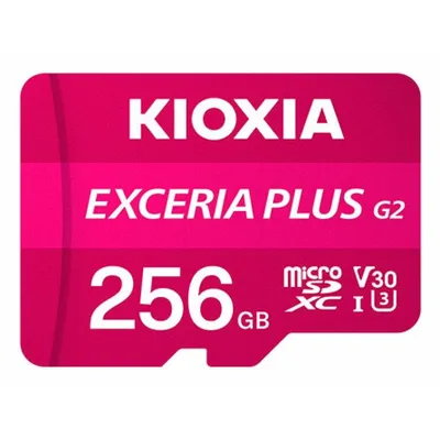 Kioxia 256 GB MicroSDXC-Karte UHS-I U3 V30 A1 100 MB/s Pink mit SD-Adapter