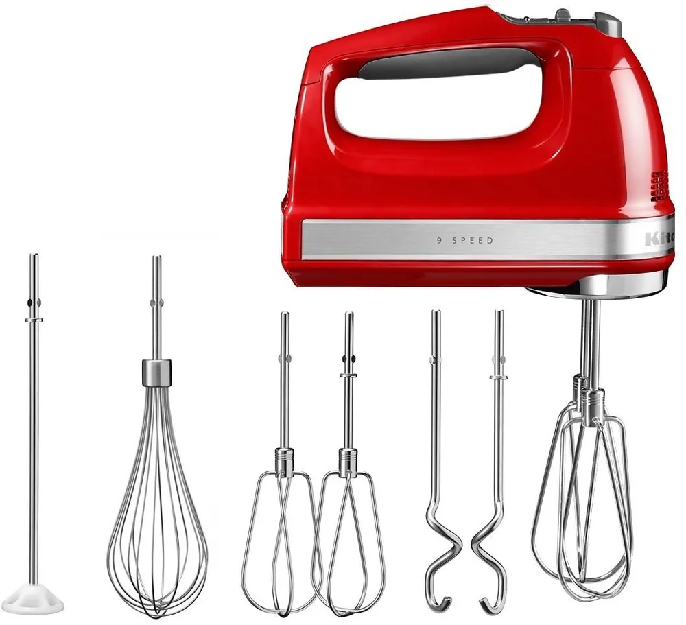 KitchenAid Handmixer 5KHM9212EER EMPIRE ROT, 85 W, 9 Stufen