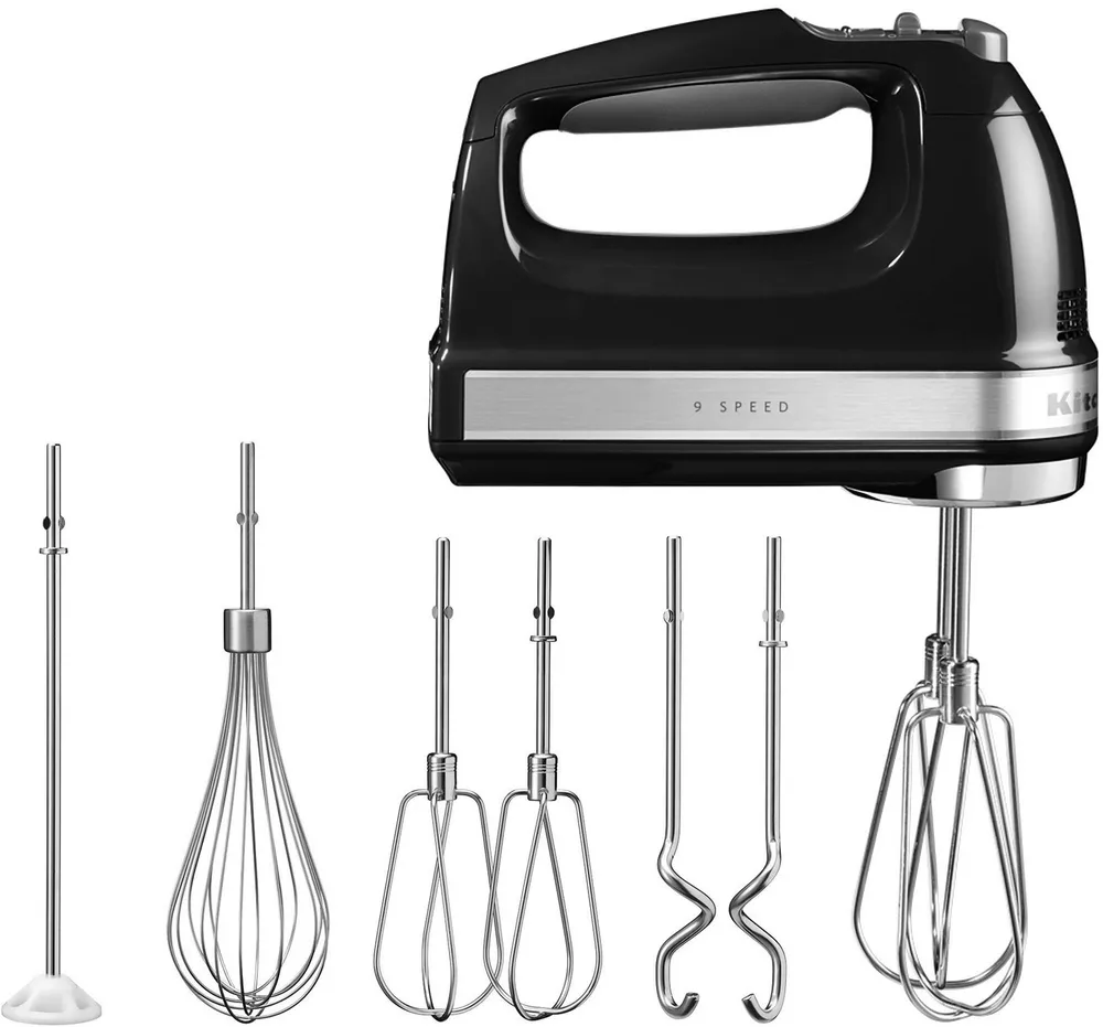 KitchenAid Handmixer KitchenAid Handmixer, 5KHM9212EOB onyx schwarz, 85 W, 9 Stufen