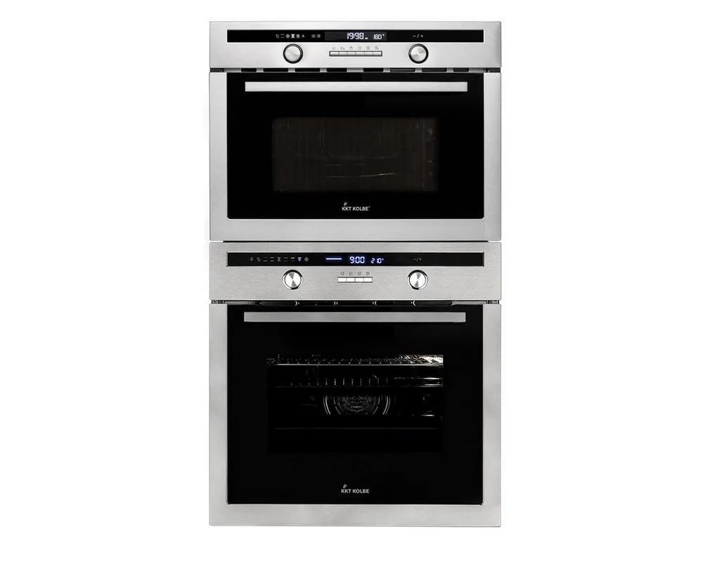 KKT KOLBE Backofen-Set Backofen und Mikrowelle SET8013EBM, mit 2-fach Teleskopauszug, DampfClean, Katalytische Platten, 60cm / 3D-Heißluft / Einbaubackofen / Mikrowelle/ SET