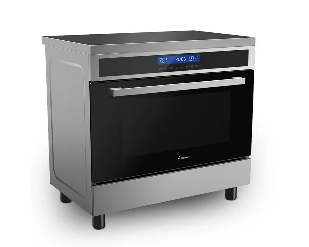 KKT KOLBE Elektro-Herd-Set Standherd Induktionsherd CC9001IND, mit Teleskop-Vollauszug, 90cm / Backofen / 4 Zonen / Flexzone / 9 Heizstufen / Grill / Touch