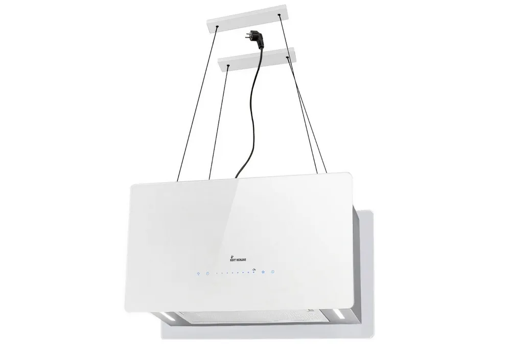 KKT KOLBE Inselhaube Dunstabzugshaube Inselhaube CUBE60-Serie 60cm Serie CUBE60W Abzugshaube / Inselhaube / Umluft / Weiß / Glas / Touch LED / WiFi