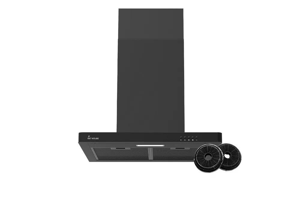 KKT KOLBE Wandhaube Dunstabzugshaube 60cm DELTA350S 60cm / Schwarz / Wandhaube / Abzugshaube / Druckknopf / 3 Stufen / LED