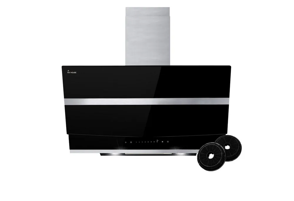 KKT KOLBE Wandhaube Dunstabzugshaube 80cm HERMES8005S Dunstabzugshaube 80cm HERMES8005S, Kopffreihaube / 80cm / Edelstahl / schwarzes Glas / LED / Sensortasten