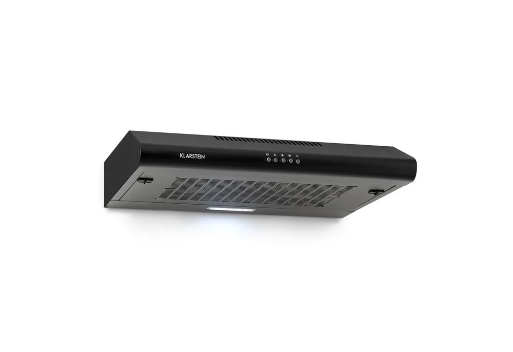 Klarstein Deckenhaube Capannina Unterbau-Abzugshaube 60cm 166m³/h LED Edelstahl schwarz