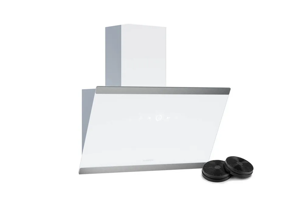 Klarstein Deckenhaube FlashLine Serie FlashLine Dunstabzugshaube A++ 524 m³/h 100W BLDC 3 Stufen Touch LED FlashLine, Abzugshaube Küche Abzughaube Abluft Umluft mit Edelstahl & Kohle