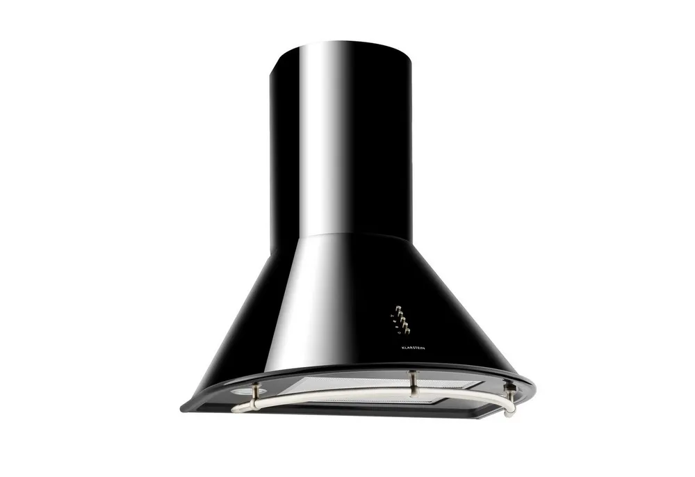 Klarstein Deckenhaube Lumio Neo Lumio Neo, Retro-Dunstabzugshaube 60cm 610m³/h A Edelstahl schwarz