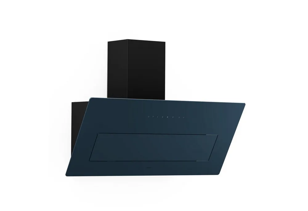Klarstein Deckenhaube SleekAir Serie SleekAir Wandhaube 90 cm 717 m³/h A+++ Aktivkohle 39 dB Touch LED SleekAir, Dunstabzugshaube kopffrei Umluft Abluft mit Kohlefilter & 39 dB