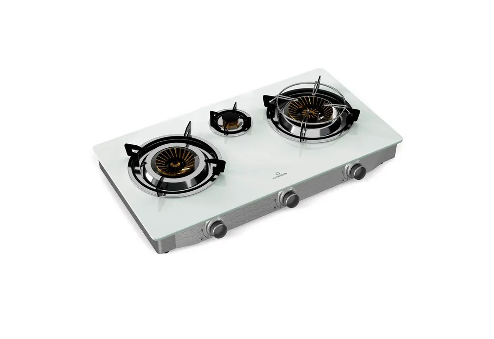 Klarstein Doppelkochplatte Barzona, Gaskocher Gas Brenner 3 Camping Hob 8450 W