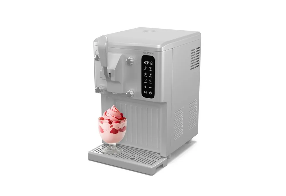 Klarstein Eismaschine SweetSwirl Eismaschine Kompressor 1,5 L Eiscreme Smoothies Milkshakes, 250 W, Eisbereiter Milkshake mit Edelstahl & 30 Minuten Zubereitung
