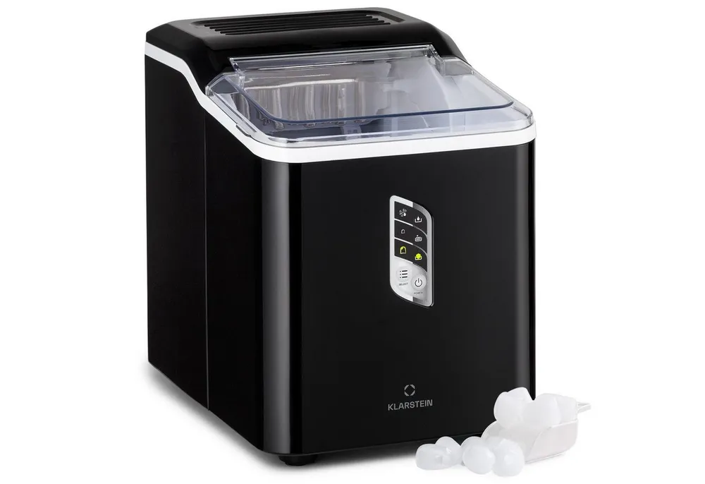 Klarstein Eiswürfelmaschine Albaron Eismaschine 12 kg/24h 1,5L Bullet-Eis 2 Größen 9/7,5 Min. LCD, Ice Maker Eiswürfelbereiter Bullet-Eis für 9 Würfel pro Zyklus