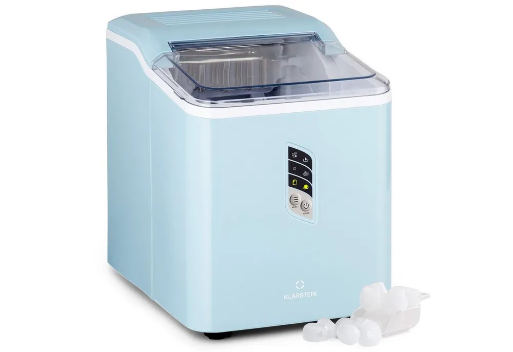 Klarstein Eiswürfelmaschine Albaron Eiswürfelbereiter, Bulleteis für Zuhause 12kg/Tag LCD Display 1,5 L Ice Maker