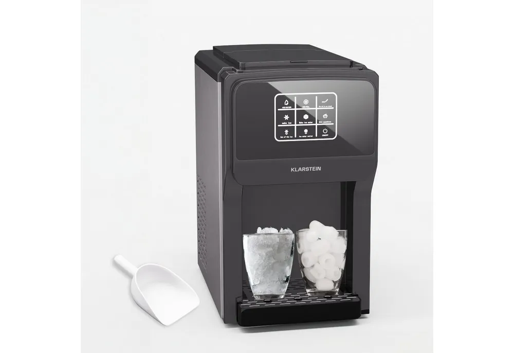 Klarstein Eiswürfelmaschine ArcticBlend 3in1 Eismaschine Bullet Crushed Ice 20 kg/24h 6 L, Eiswürfelbereiter Eiswürfelmaschine 3-in-1 mit Wasserspender 6 Liter