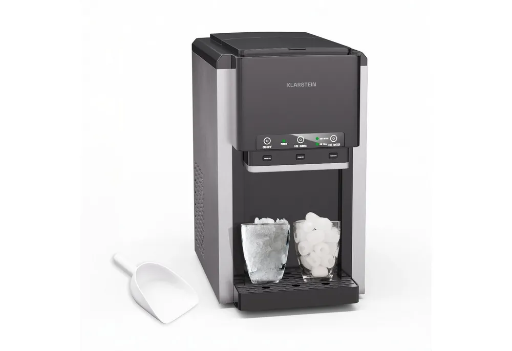 Klarstein Eiswürfelmaschine ArcticBlend 3in1 IceMaker Eiswürfelmaschine 20 kg/24h Bullet & Crushed, Eiswürfelbereiter Ice Cube Maker 3-in-1 mit Wasserspender 6L