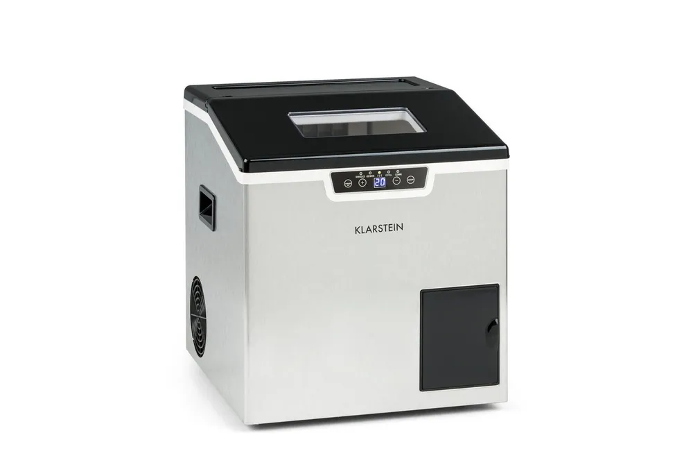 Klarstein Eiswürfelmaschine Icefestival Cube Eiswürfelbereiter 195W 1,9L 20 kg/24h Crushed, Eismaschine Eiswürfelmaschine Crushed Ice & Eiswürfel mit Tank