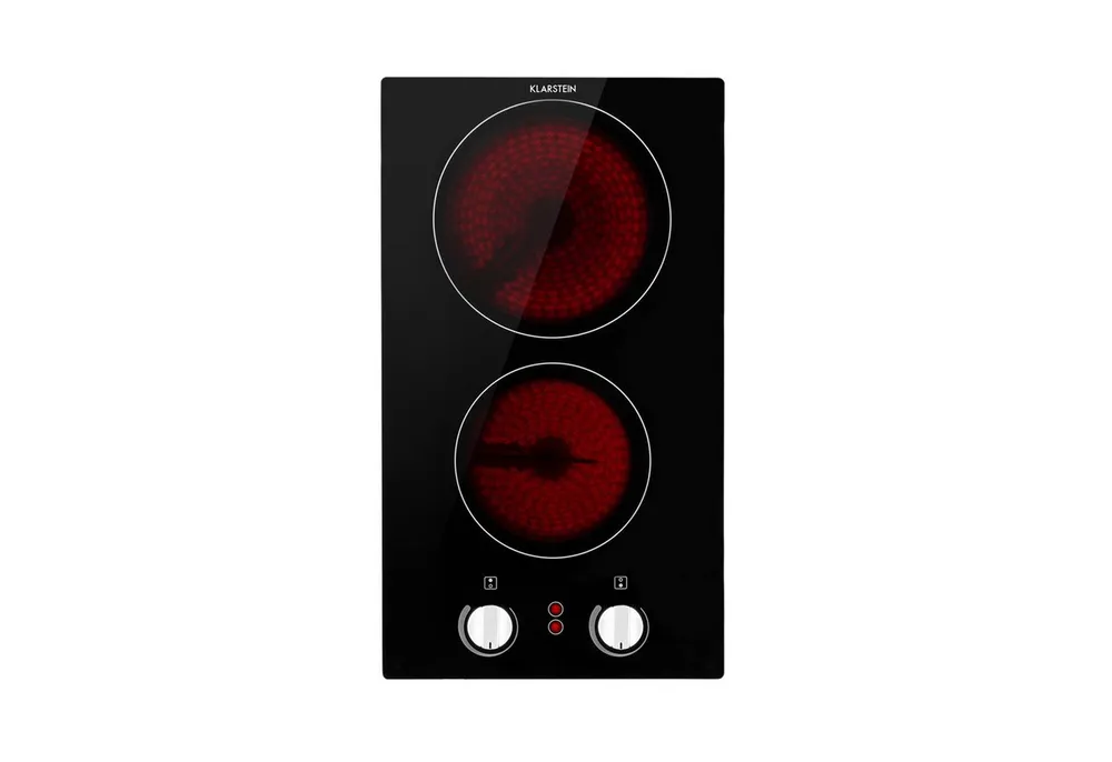 Klarstein Elektro-Kochfeld EasyCook Domino, Keramikkochfeld 3000W Drehregler schwarz