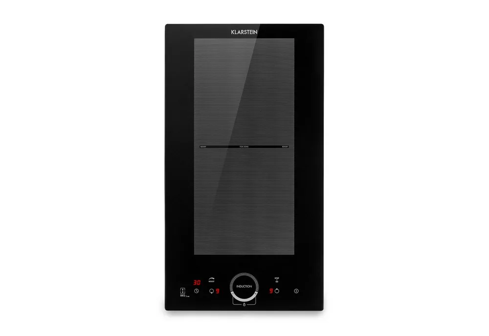 Klarstein Induktions-Kochfeld Delicatessa Slim Domino Induktionskochfeld 2 Zonen 3500 W autark, Einbau Induktionsherd 2 Kochfelder Platten Elektro Einbaukochfeld