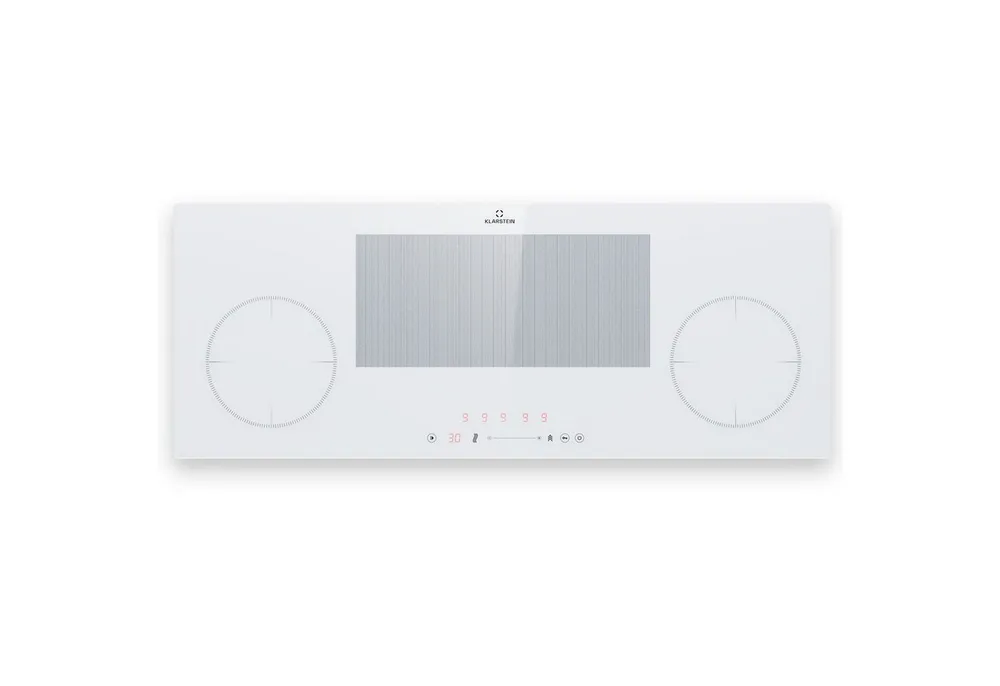 Klarstein Induktions-Kochfeld Delicatessa 90 Slim Hybrid, Kochfelder Hob 4 Zonen Glaskeramik Touch