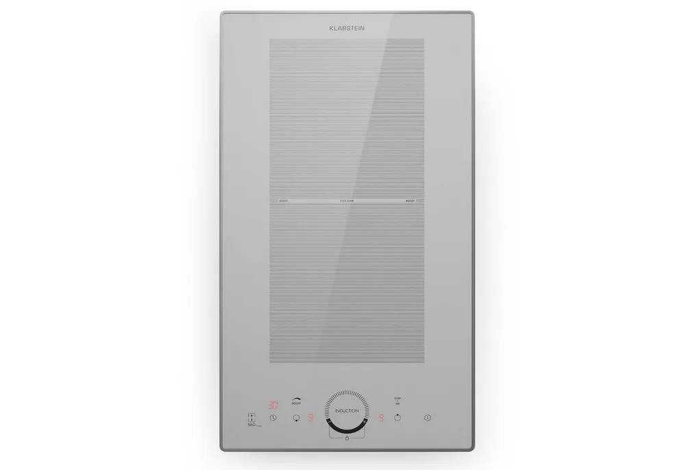 Klarstein Induktions-Kochfeld Delicatessa Slim Domino Induktionskochfeld 2 Zonen 3500 W Timer, Einbau Glaskeramikkochfeld 2 Platten Elektro Einbaukochfeld Induktion