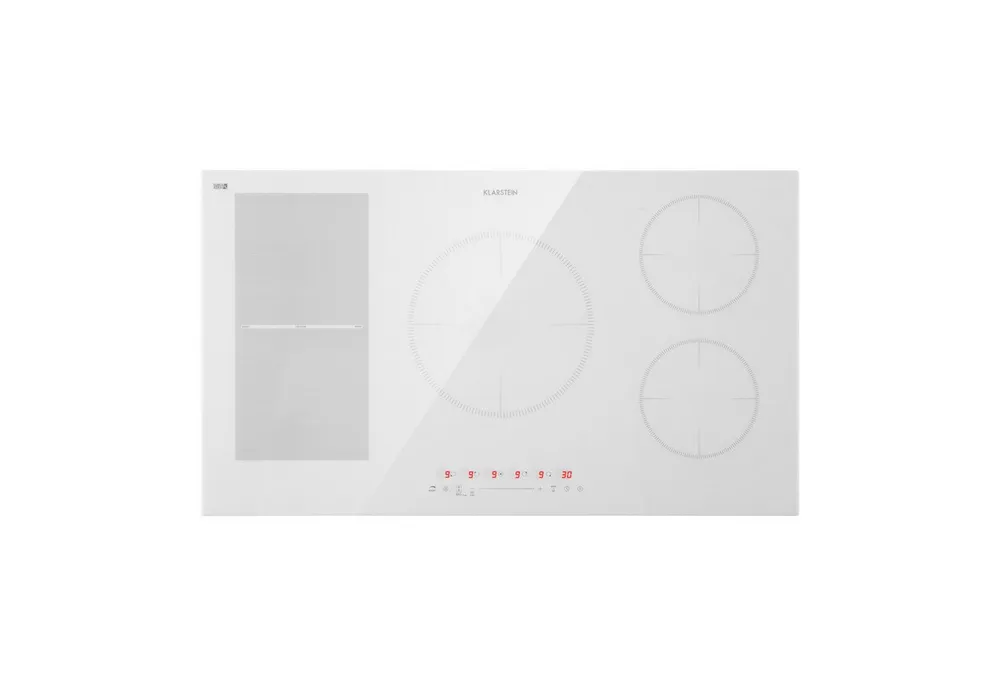 Klarstein Induktions-Kochfeld Delicatessa 90 Hybrid Induktionskochfeld autark 5 Zonen 7400W 90 cm, Einbau Induktionskochfeld 5 Platten Glaskeramik Kochfeld Induktion