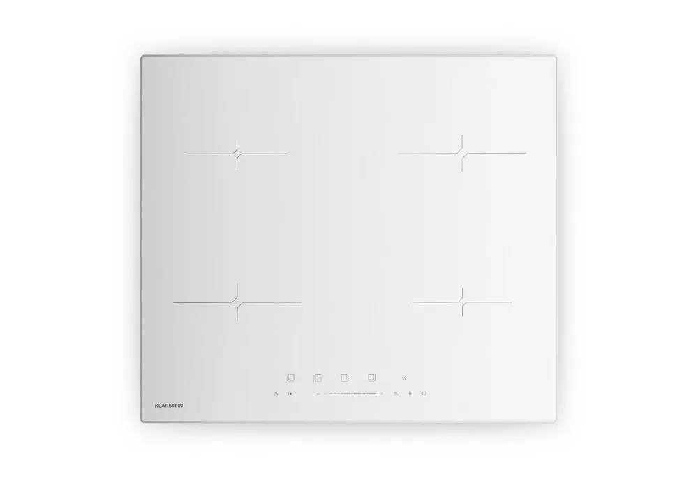 Klarstein Induktions-Kochfeld Velaire Induktionskochfeld 4 Kochzonen 7000W 60 cm Boost Touch-Slider, Elektrisches Kochfeld 4 Zonen Timer Glaskeramik Slider