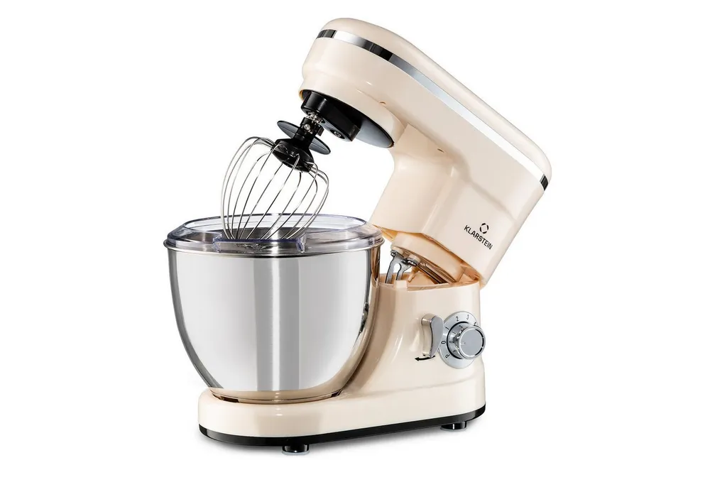 Klarstein Küchenmaschine mit Kochfunktion, 1200 W, 4 l Schüssel, Küchenmaschine Knetmaschine Teigmaschine Teigknetmaschine Standmixer