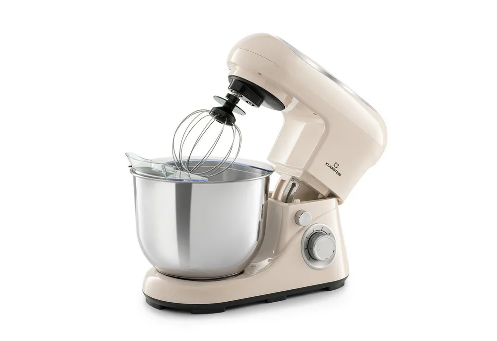 Klarstein Küchenmaschine mit Kochfunktion Bella Pico 2G Küchenmaschine 1300W 1,7 PS 6 Stufen 5L Edelstahl, 1300 W, 5 l Schüssel, Knetmaschine Teigmaschine Teigknetmaschine Rührmaschine Standmixer