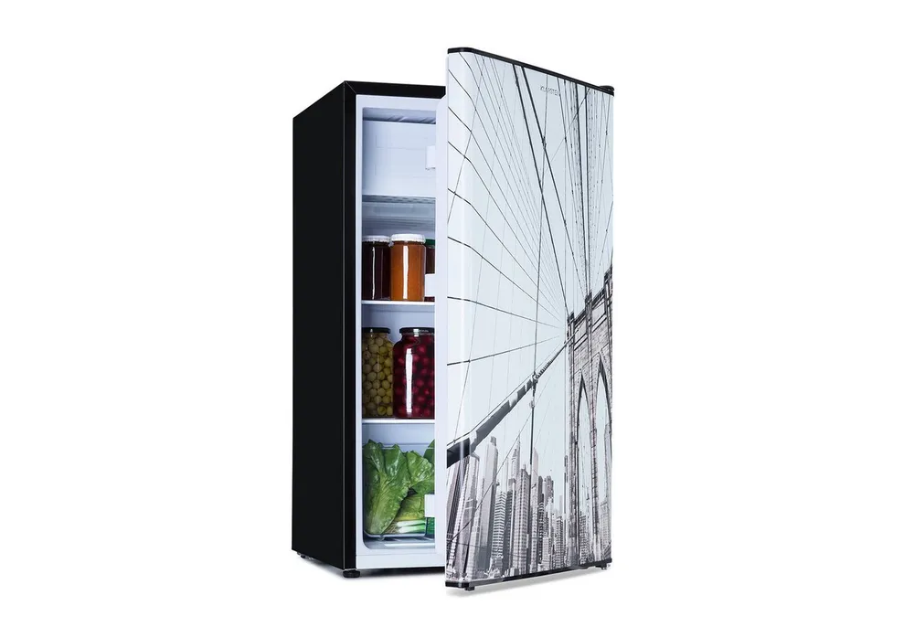 Klarstein Kühl-/Gefrierkombination 10045805, 84.5 cm hoch, 45 cm breit, Bier Hausbar Getränkekühlschrank Hotel Mini Fridge
