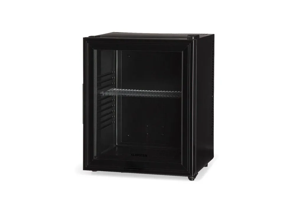 Klarstein Table Top Kühlschrank Brooklyn 24 Mini-Kühlschrank 23L Glastür LED 12-18°C versetzbar 10032778, 47.5 cm hoch, 38 cm breit, Hausbar Minikühlschrank ohne Gefrierfach Glastür klein Kühlschrank